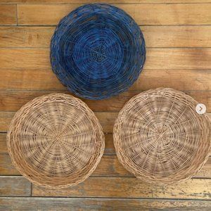 3 wicker baskets